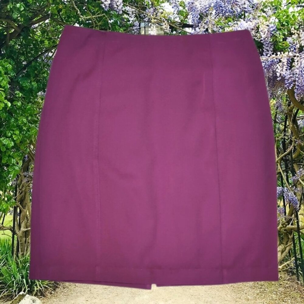RICKIS Pencil Skirt Classic Above Knee Plum Purple Spring Summer Fall Office